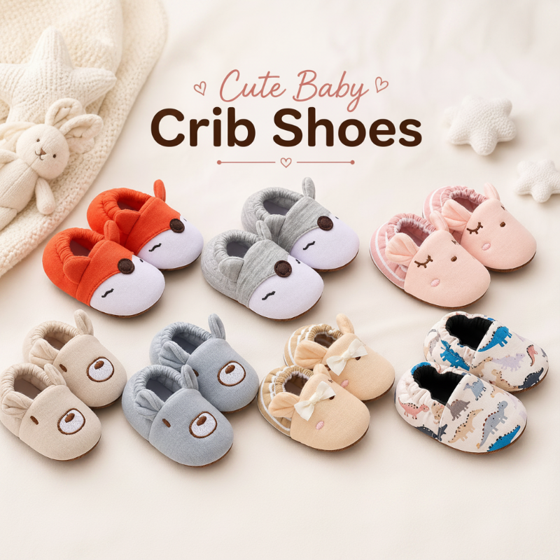 Cute Baby Crib Shoes – Mignonnes et confortables – Chaussons pour bébé