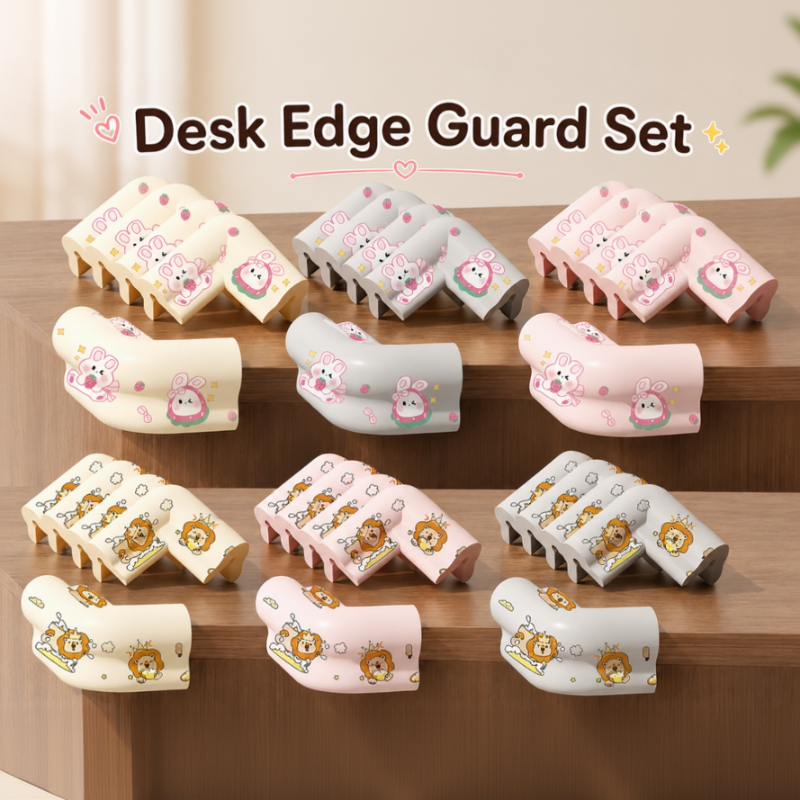 Desk Edge Guard Set – Sécurité et douceur – Protège-coins (lot de 5)
