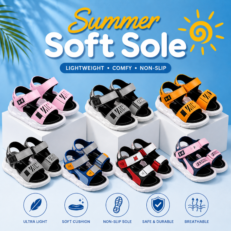 Summer Soft Sole – Confort et antidérapant – Sandales pour enfants