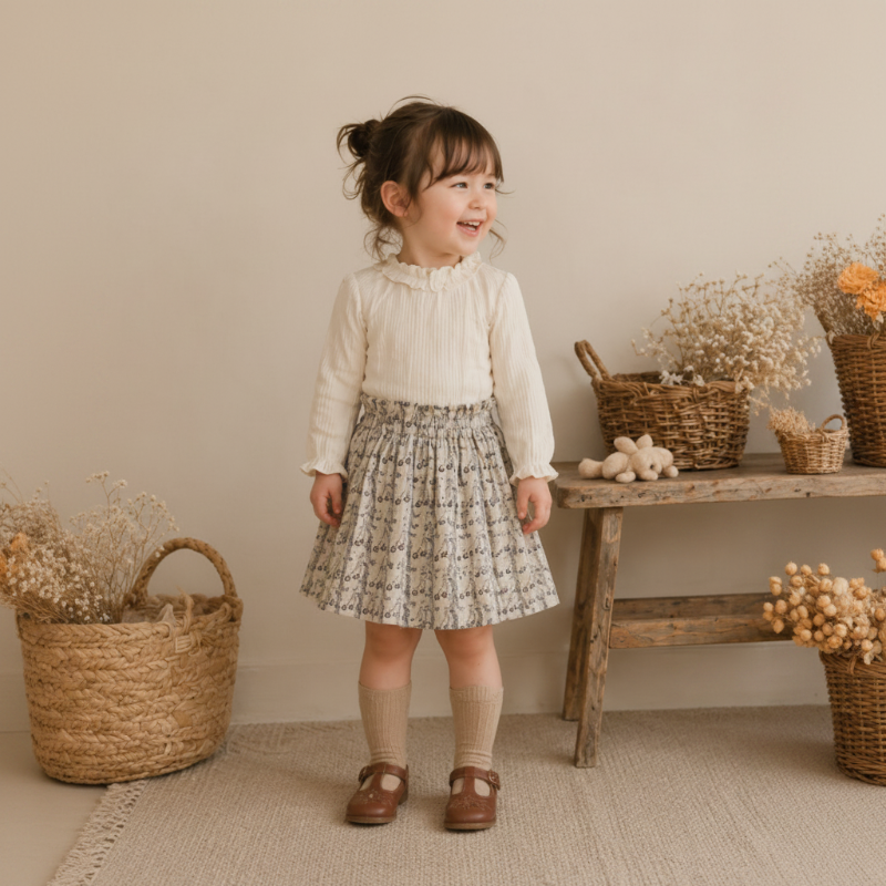 Cherry Shirt & Skirt – Mignon et léger – Ensemble de vêtements pour enfants