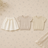 Bella Knit Top & Skirt – Léger et aéré – Ensemble d'été tricoté pour enfants