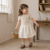 Thumbnail for Bella Knit Top & Skirt – Léger et aéré – Ensemble d'été tricoté pour enfants