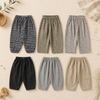 Plaid Cotton Pants – Léger et respirant – Pantalon décontracté style ballon/sarouel