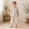 Vine Print Blouse – Légère et mignonne – Blouse pour enfant à manches bouffantes