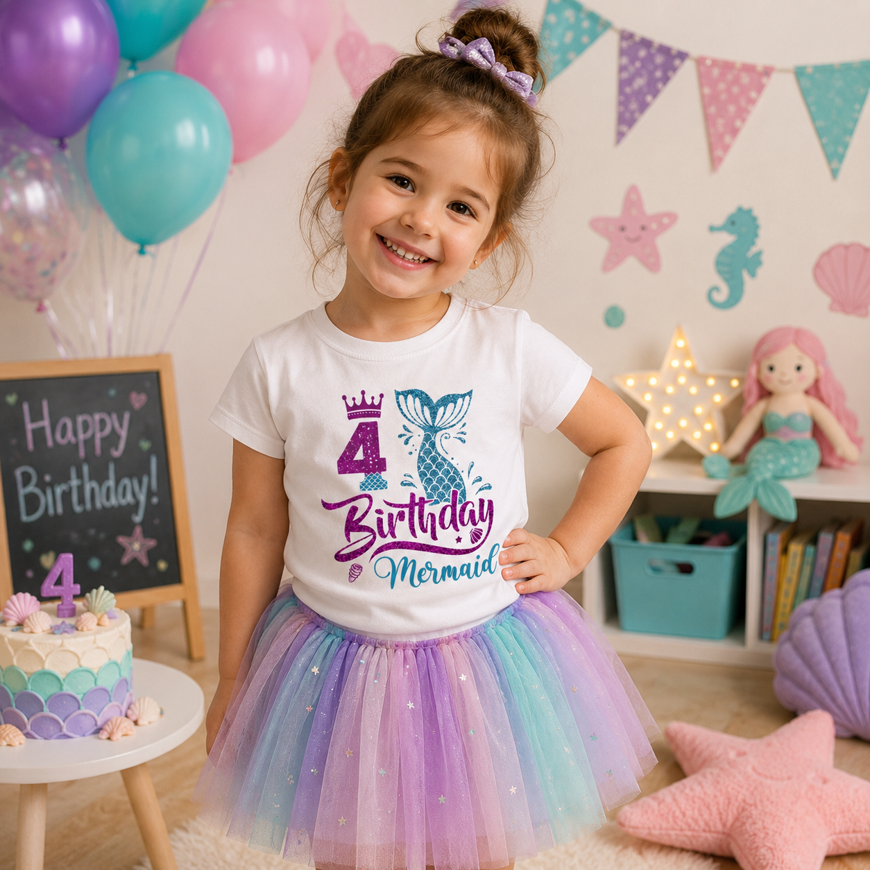 Birthday Graphic Tee – Mignon et léger – T-shirt d'anniversaire pour enfant