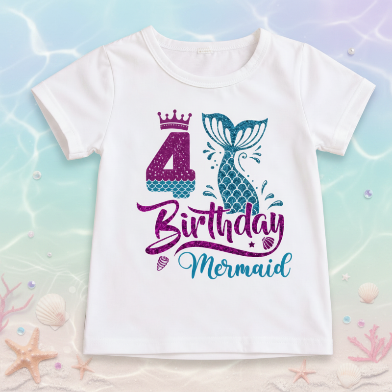 Birthday Graphic Tee – Mignon et léger – T-shirt d'anniversaire pour enfant