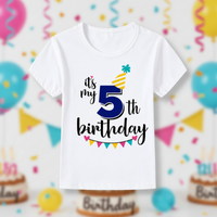 Thumbnail for Birthday Graphic Tee – Mignon et léger – T-shirt d'anniversaire pour enfant