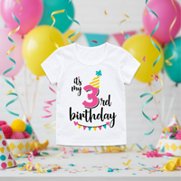 Thumbnail for Birthday Graphic Tee – Mignon et léger – T-shirt d'anniversaire pour enfant