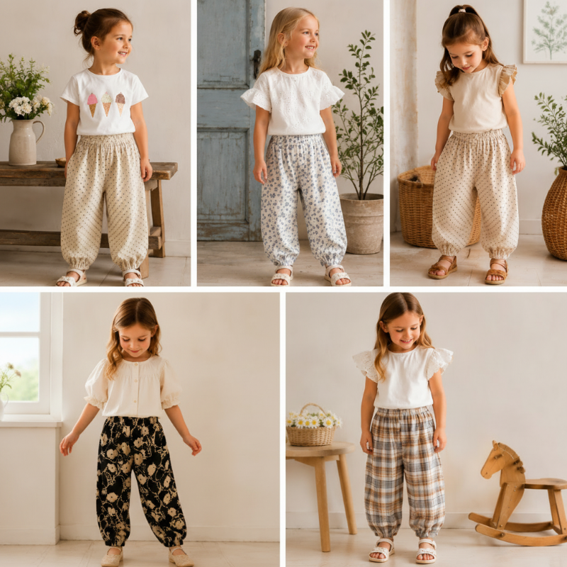 Harem Pants – Légers et confortables – Pantalons amples pour enfants