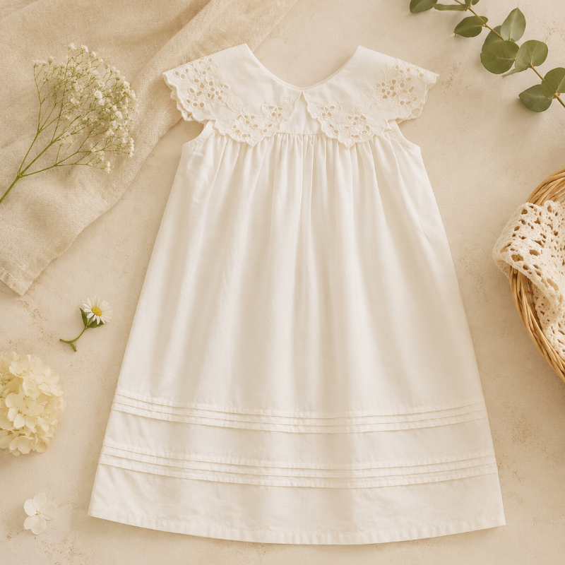 Sleeveless Dress – Élégante et confortable – Robe à col en dentelle