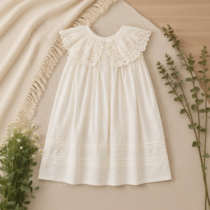 Sleeveless Dress – Élégante et confortable – Robe à col en dentelle