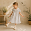 Check Dress – Doux et respirant – Col classique et manches bouffantes