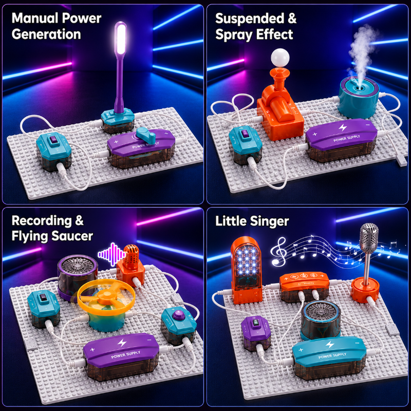 STEM Electronic Building Kit – Éducatif et technique – Kit d'expériences sur les circuits
