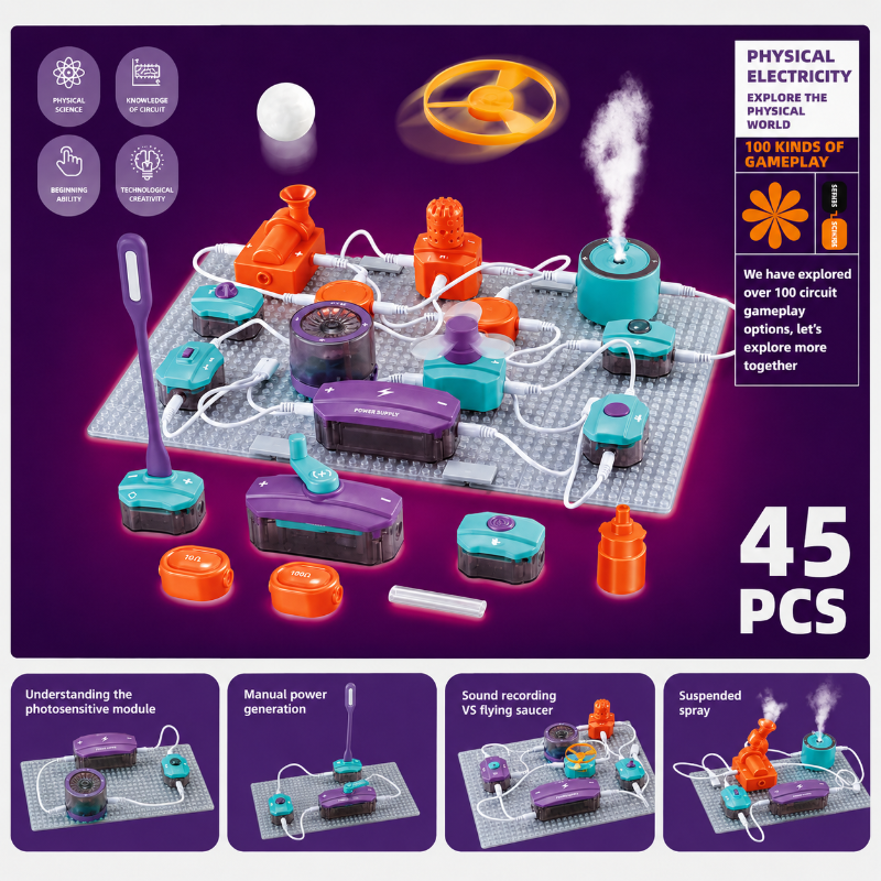 STEM Electronic Building Kit – Éducatif et technique – Kit d'expériences sur les circuits