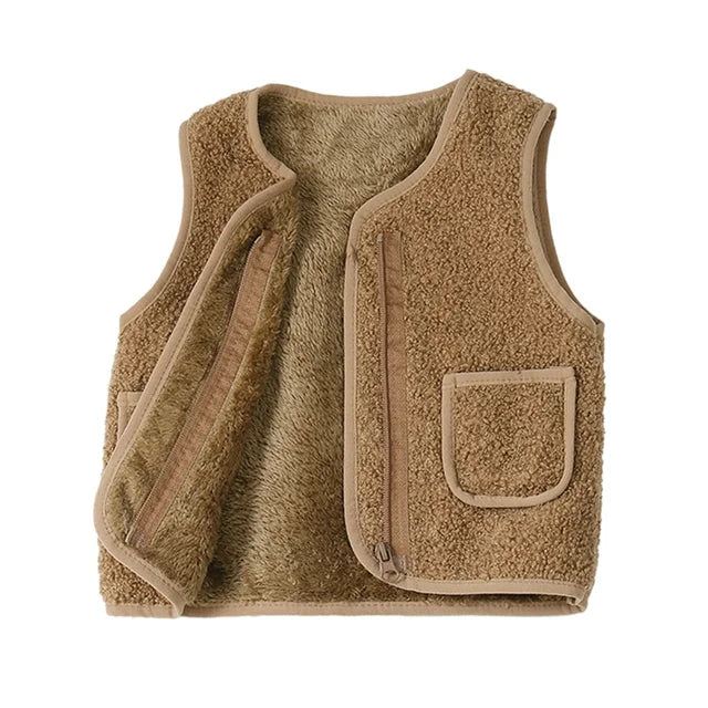 Mini Fashion™ - Gilet doux en laine d'agneau