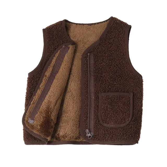 Mini Fashion™ - Gilet doux en laine d'agneau