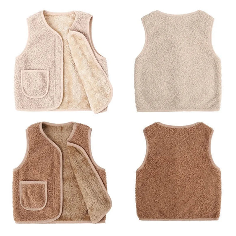 Mini Fashion™ - Gilet doux en laine d'agneau