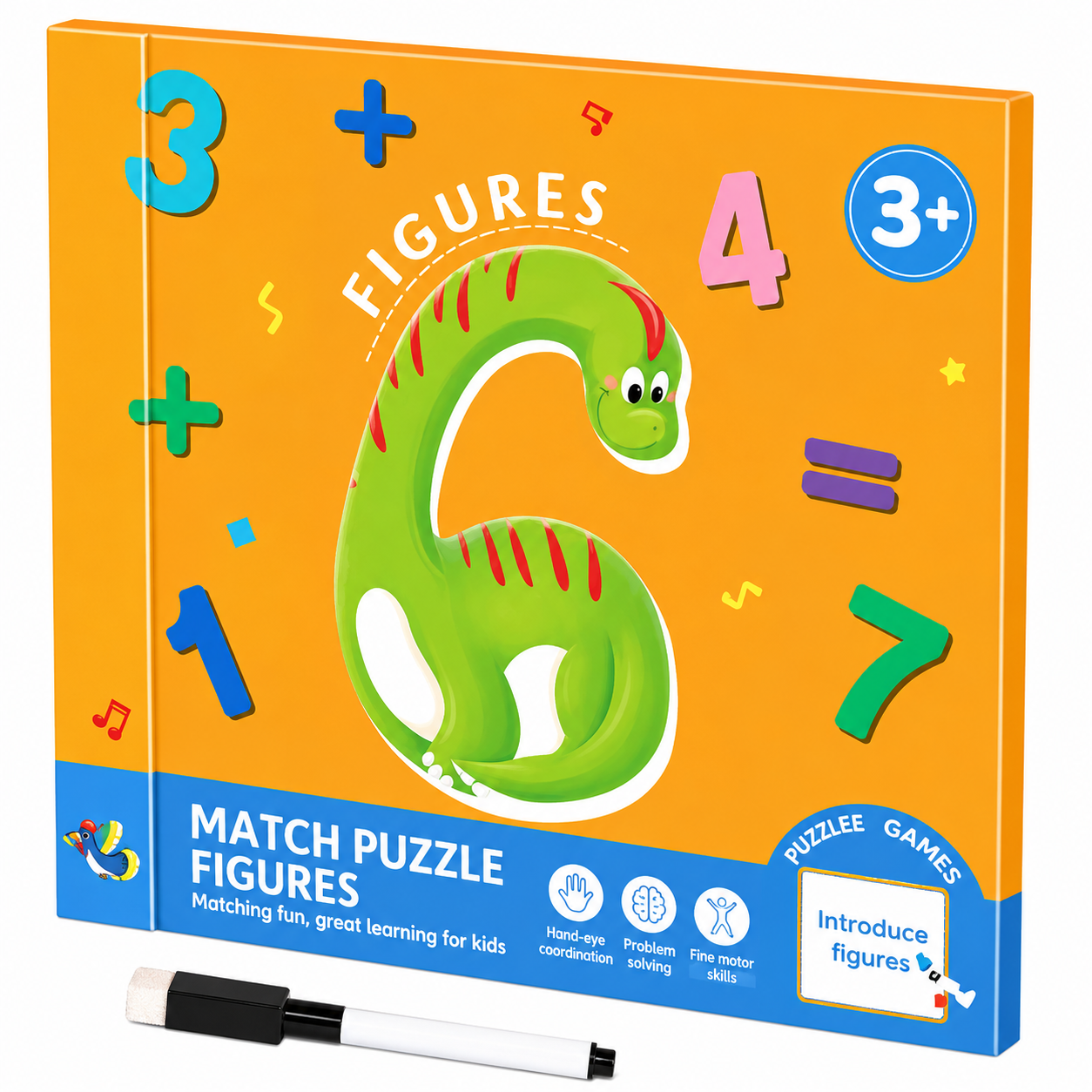 SmartMatch – Ludique et éducatif – Livre magnétique 2-en-1 de dessin et de puzzles
