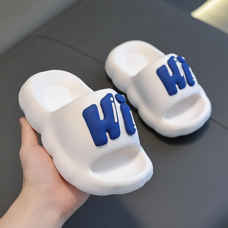 CloudWalk – Confortables et antidérapantes – Pantoufles pour enfants « Hi »