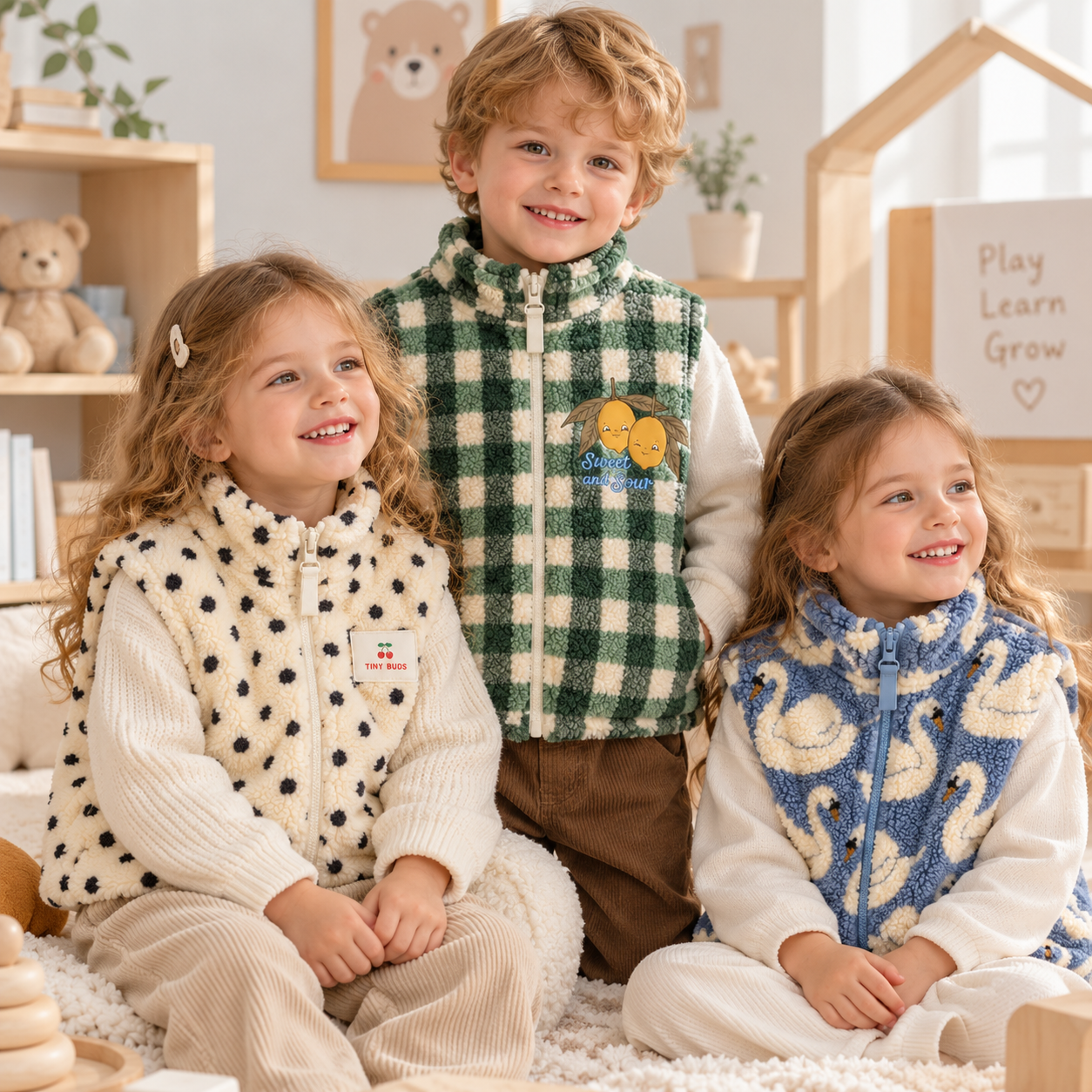 TinyWarm – Douillet et confortable – Gilet en peluche pour enfant