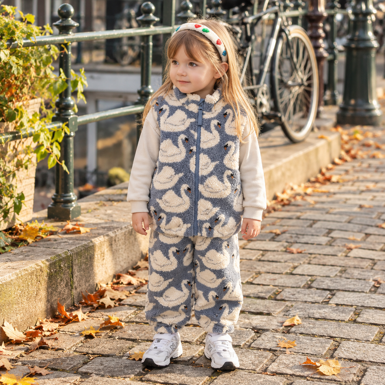 FuzzyPants – Doux et chaud – Pantalon en peluche pour enfants avec des imprimés ludiques