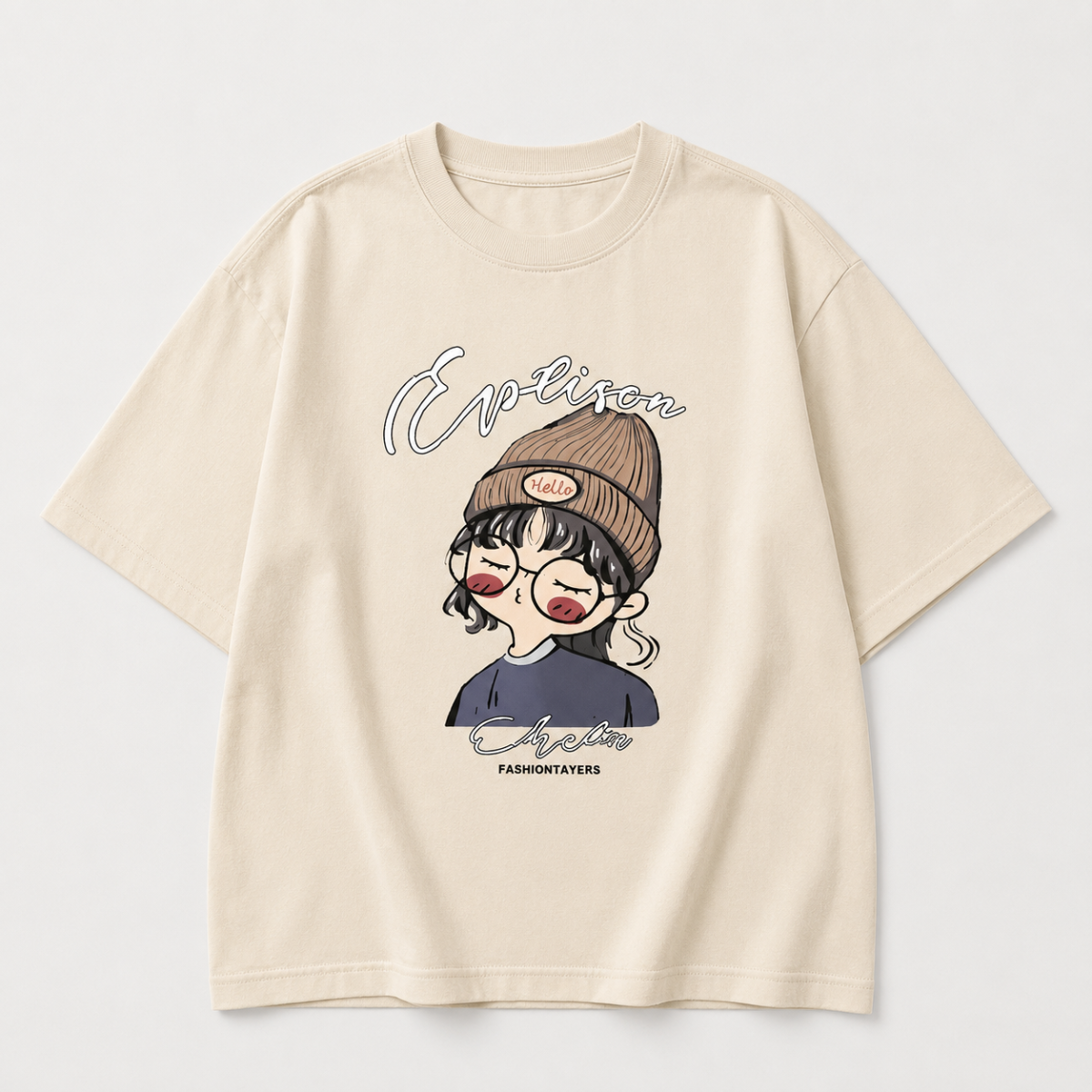 CuteStyle – Tendance et confortable – T-shirt à imprimé cartoon oversize