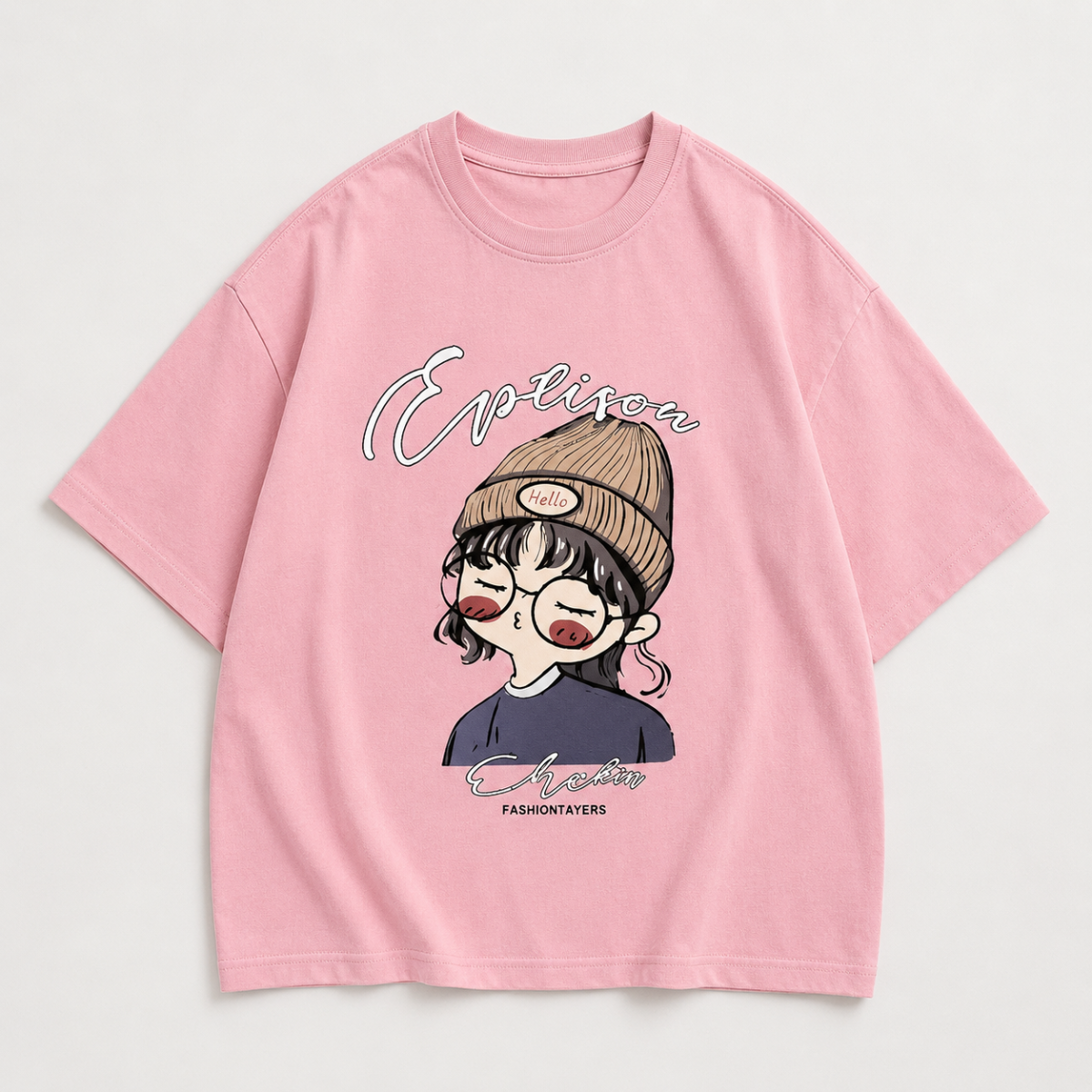 CuteStyle – Tendance et confortable – T-shirt à imprimé cartoon oversize