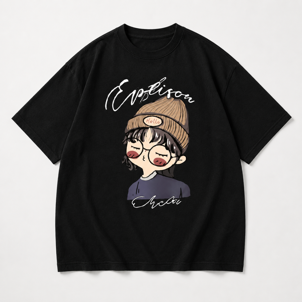 CuteStyle – Tendance et confortable – T-shirt à imprimé cartoon oversize