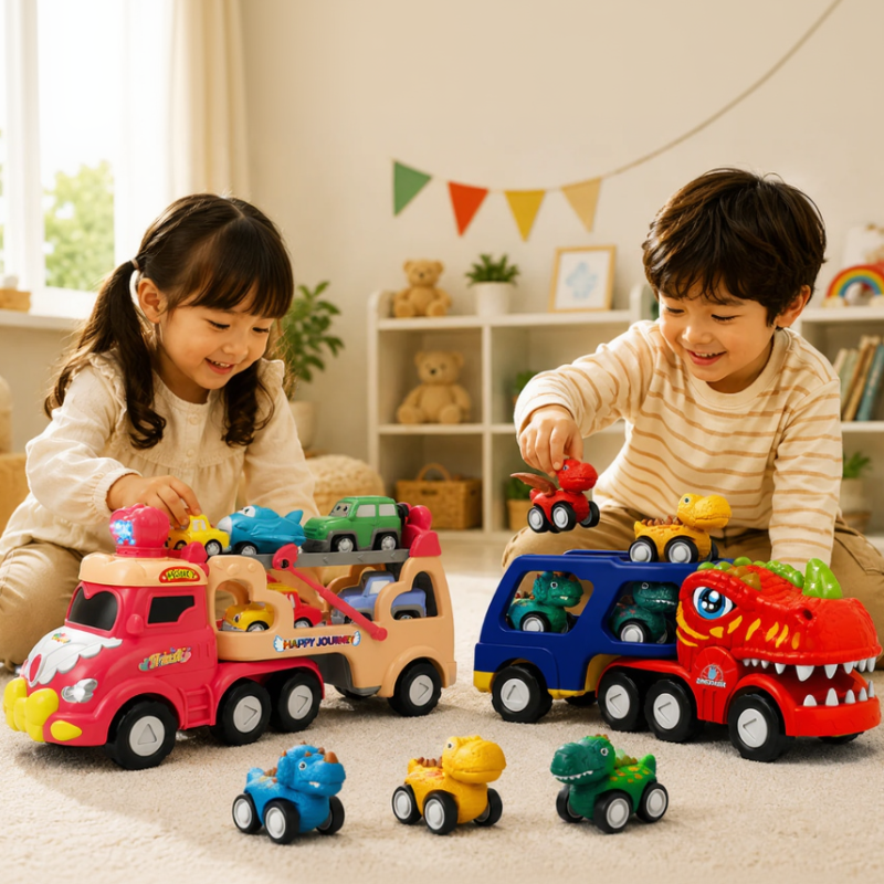 DinoDrive – Créativité et aventure – Set de jeu « Camion 5 en 1 »