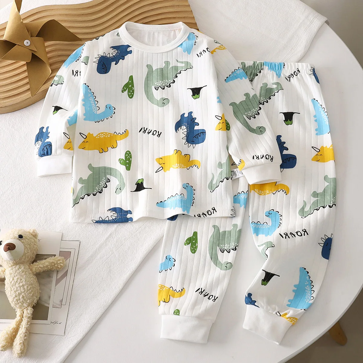 LittleDreamer – Doux et chaud – Ensemble de vêtements de nuit en coton pour enfants