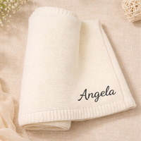 Thumbnail for Personalized Baby Blanket – Douce et unique – Couverture en coton personnalisée et brodée