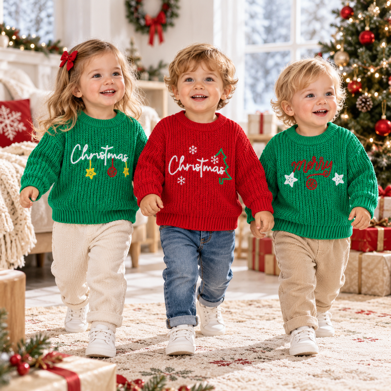 JoyKnit – Confortable et chaleureux - Pull de Noël avec inscription