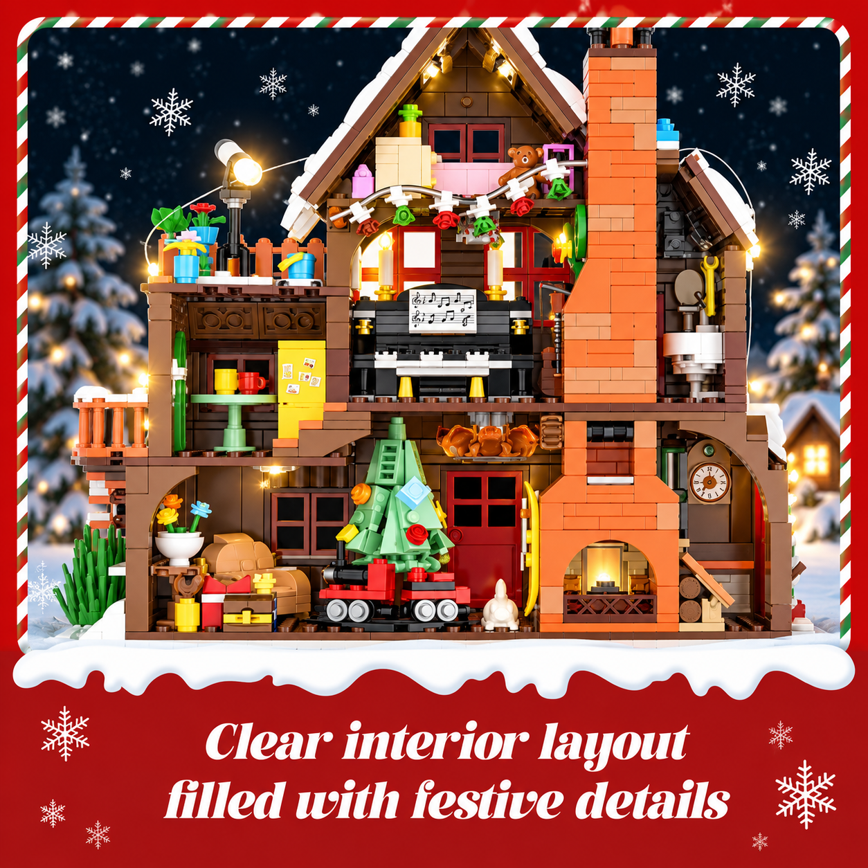 ChristmasHome – Festif et créatif – Kit de construction « Maison de Noël »