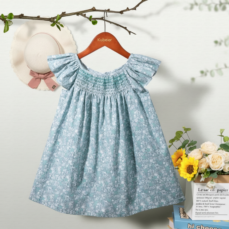 Floral Dress – Légère et aérienne – Robe à manches flottantes pour filles