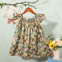 Thumbnail for Floral Dress – Légère et aérienne – Robe à manches flottantes pour filles