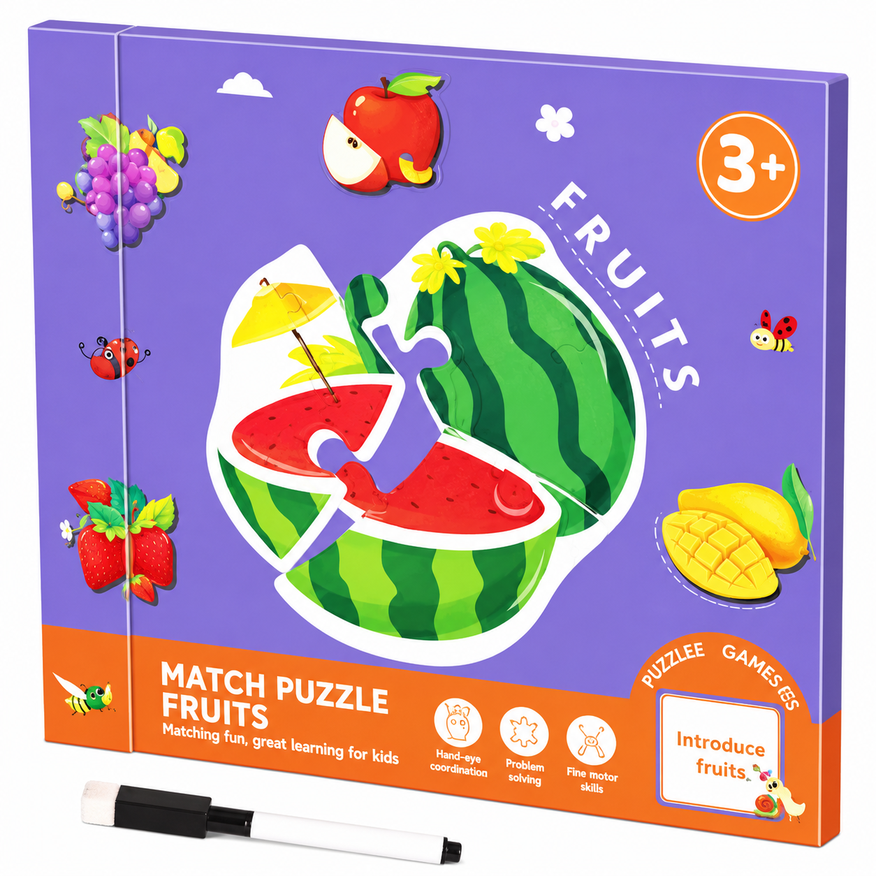 SmartMatch – Ludique et éducatif – Livre magnétique 2-en-1 de dessin et de puzzles