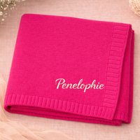 Thumbnail for Personalized Baby Blanket – Douce et unique – Couverture en coton personnalisée et brodée