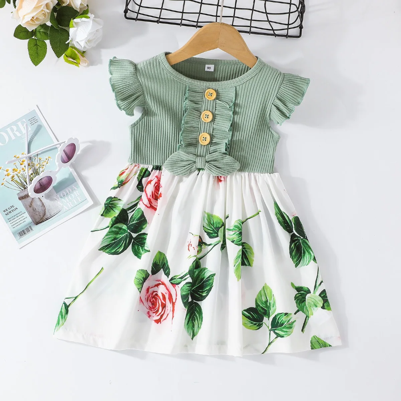 Garden Dress – Été & Fraîcheur – Robe à fleurs pour filles