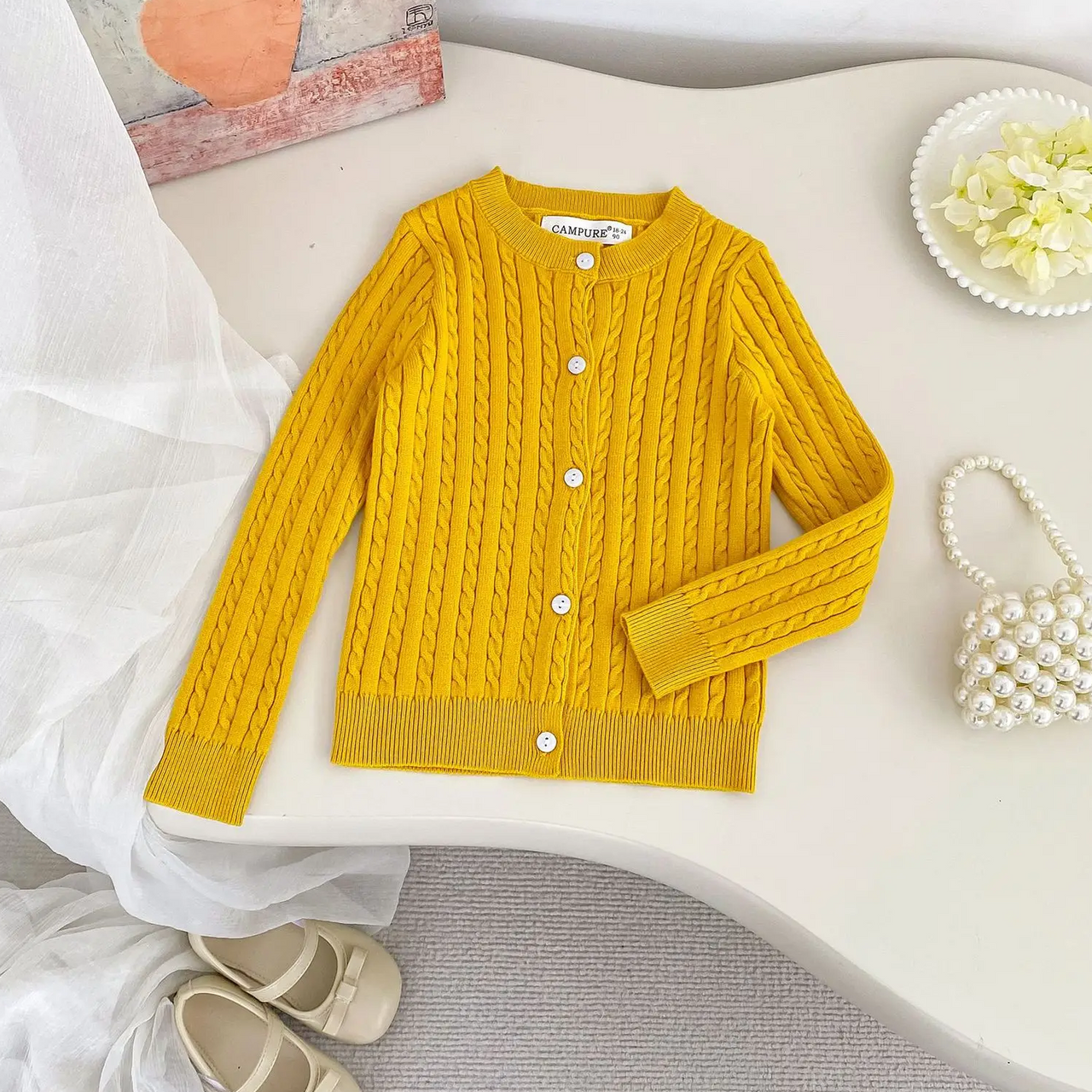 CozyBelle – Élégant et chaleureux – Cardigan tricoté à boutons