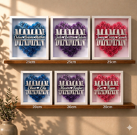 Thumbnail for Personalized Rose Shadow Box – Cadeau unique pour la fête des Mères – Boîte à ombres personnalisée avec des roses