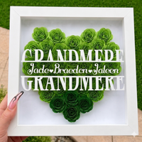 Thumbnail for Personalized Rose Shadow Box – Cadeau unique pour la fête des Mères – Boîte à ombres personnalisée avec des roses
