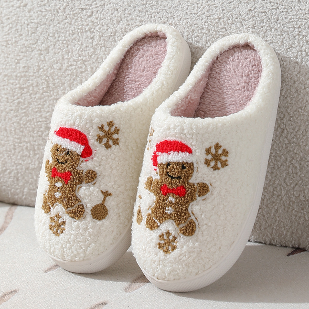Northern Lights Kids - Chaud et festif - Chaussons de Noël en peluche à motifs