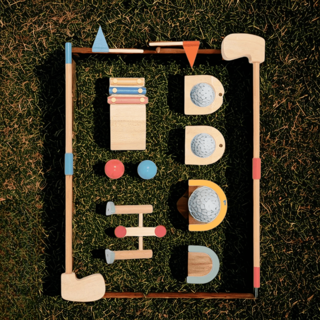 Mini Golfers – Début des activités de plein air – Jeu de golf en bois