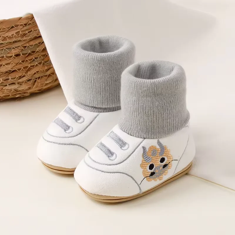 LittleCloud – Confortables et pratiques – Chaussures chaudes pour bébés avec chaussette haute