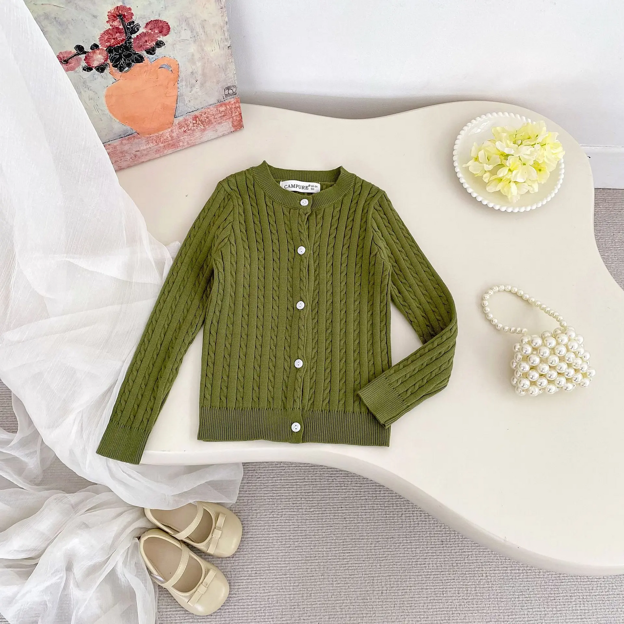 CozyBelle – Élégant et chaleureux – Cardigan tricoté à boutons