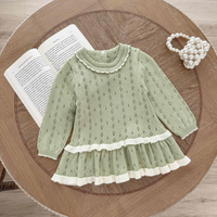 Thumbnail for MiniBelle – Élégante et douce – Robe de bébé tricotée avec volants