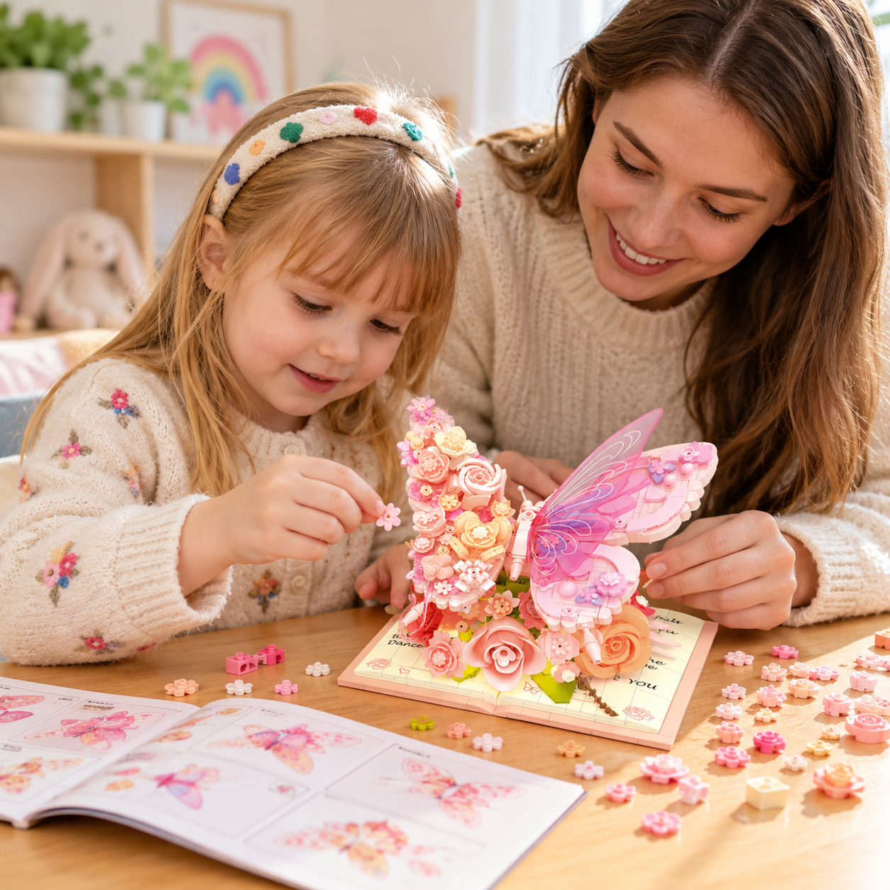 BloomBook – Romantique et créatif – Livre de fleurs en 3D avec des roses et des papillons