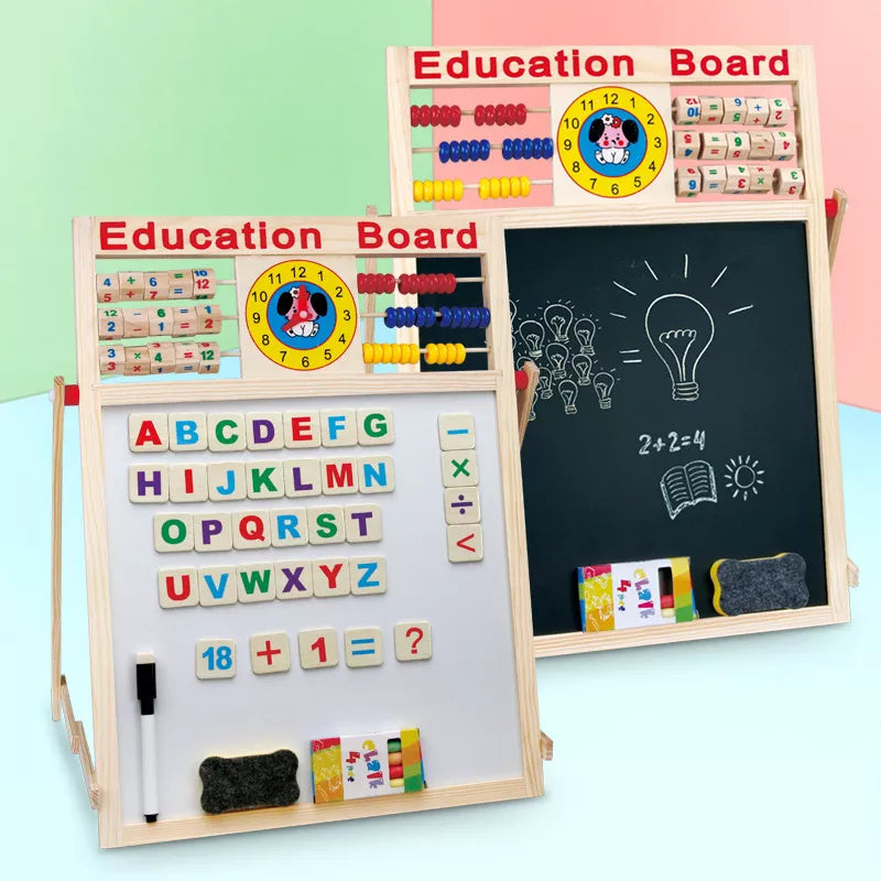 Woods™ - Apprendre à compter et à écrire - Tableau blanc magnétique multifonctionnel