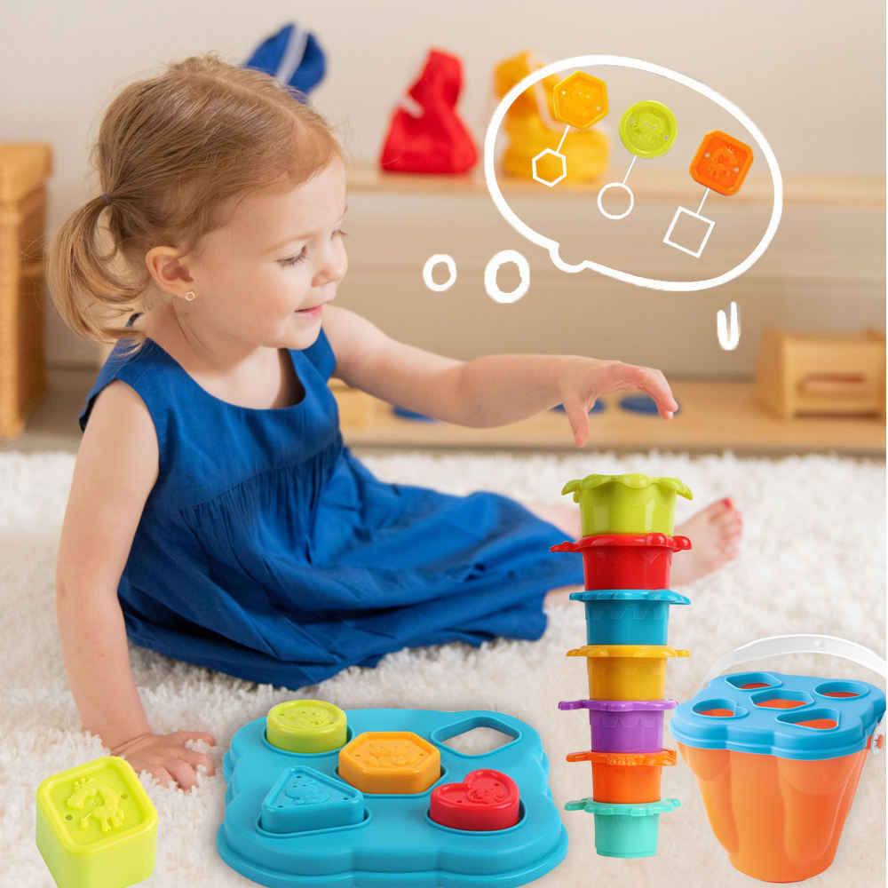 SmartSort – Motricité et éducation – Jeu de tri avec des gobelets empilables et des formes