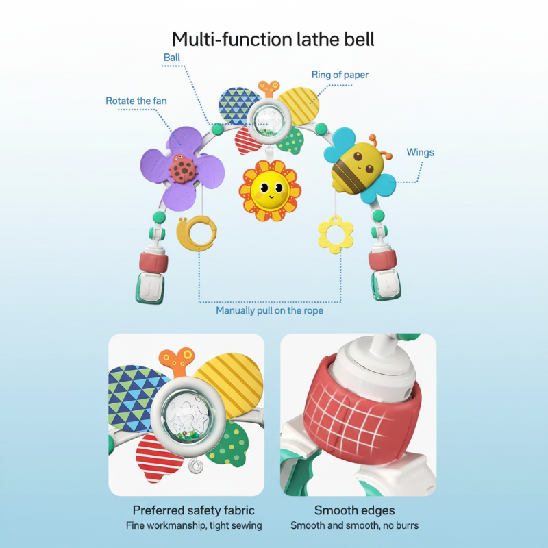 BuzzBloom – Coloré et interactif – Arche de jeu pour bébé